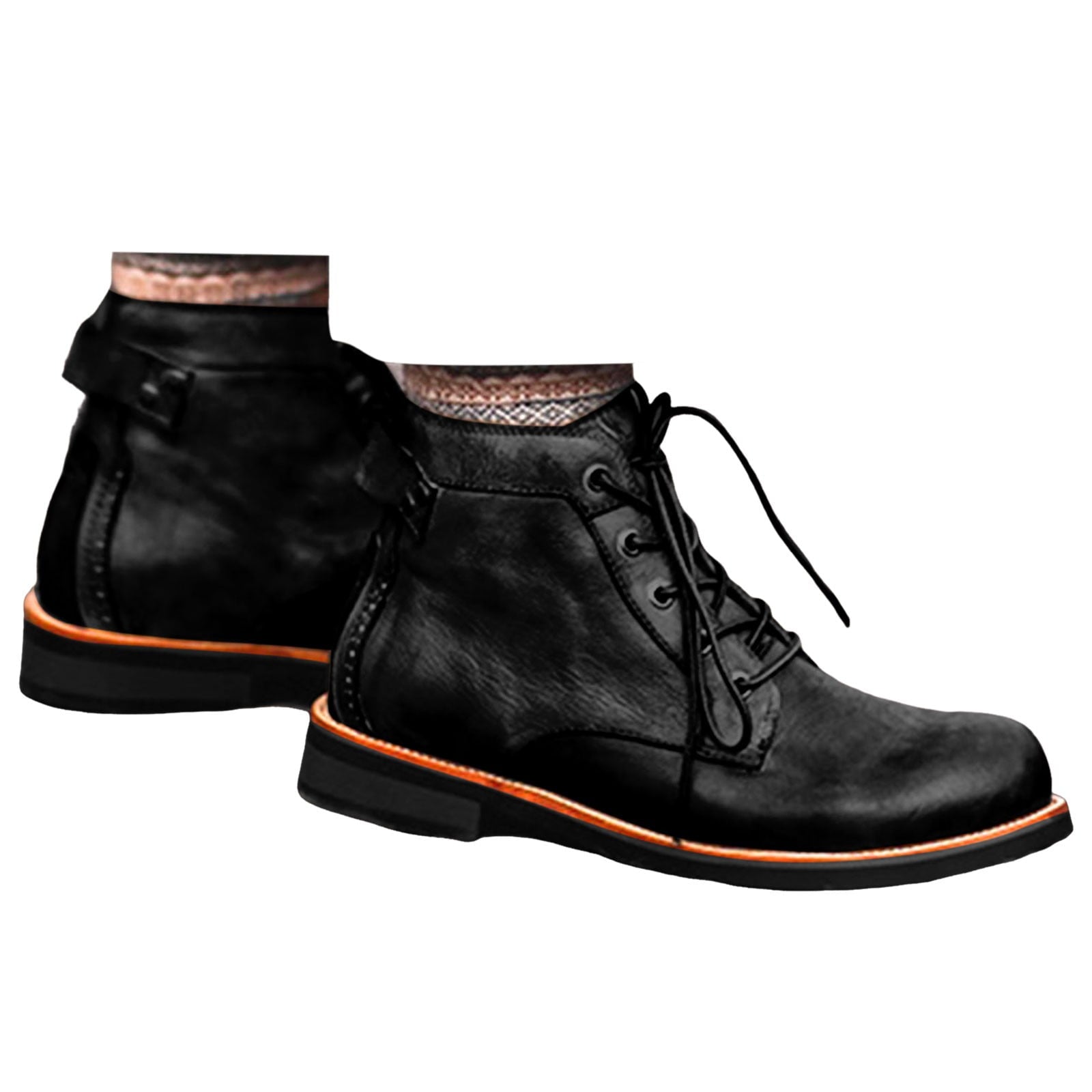 Wildking Men's Business Leather Formal Office Dress Shoes Western Cowboy Boots 6078