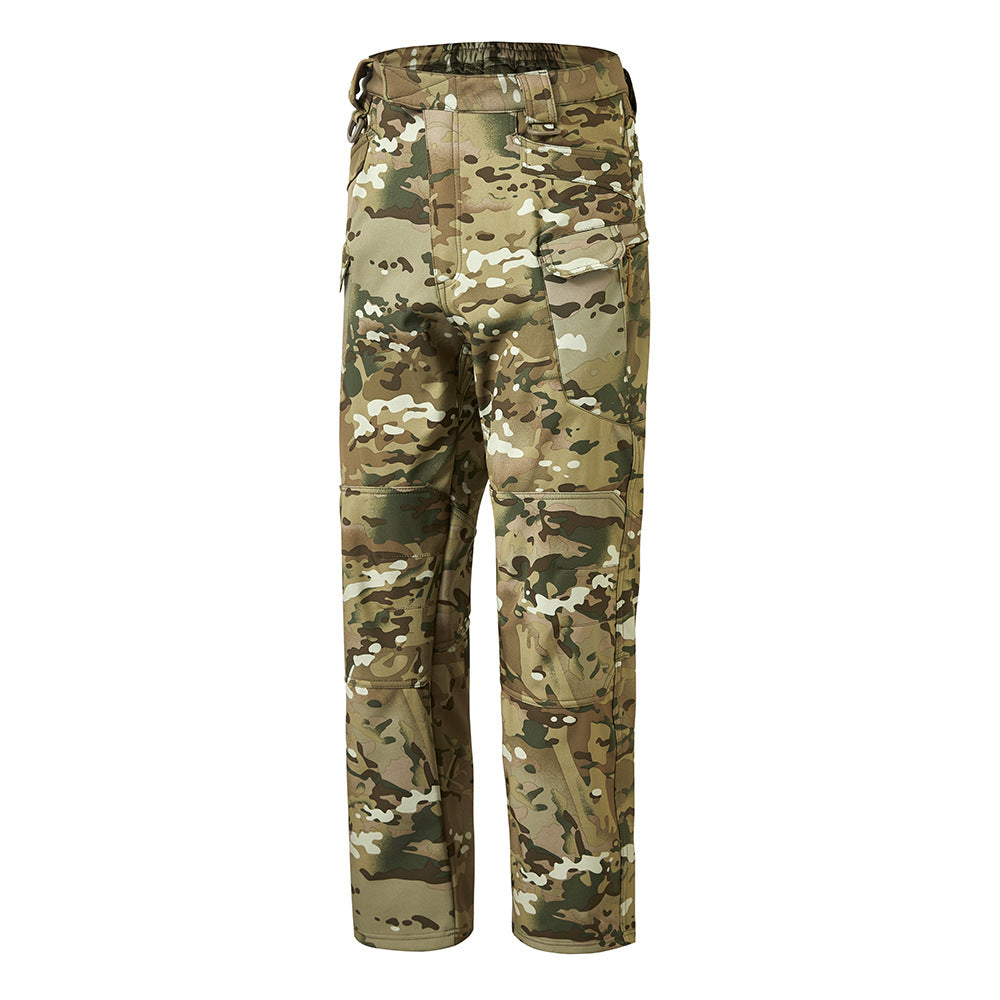 Wildking Men's Camouflage IX7 Four-Way Stretch Plus Fleece Ski Riding Pants B260-Camo