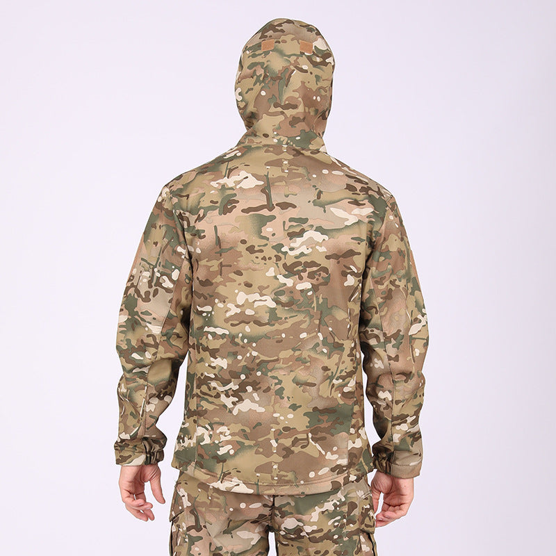 Wildking Men's Camouflage Mountaineering Waterproof Soft Shell Jacket A013-Camo