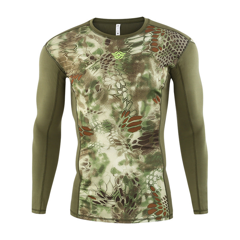 Wildking Men's Combat Long Sleeve Tactical Army Quick Dry Wicking Casual Camo T-Shirt
