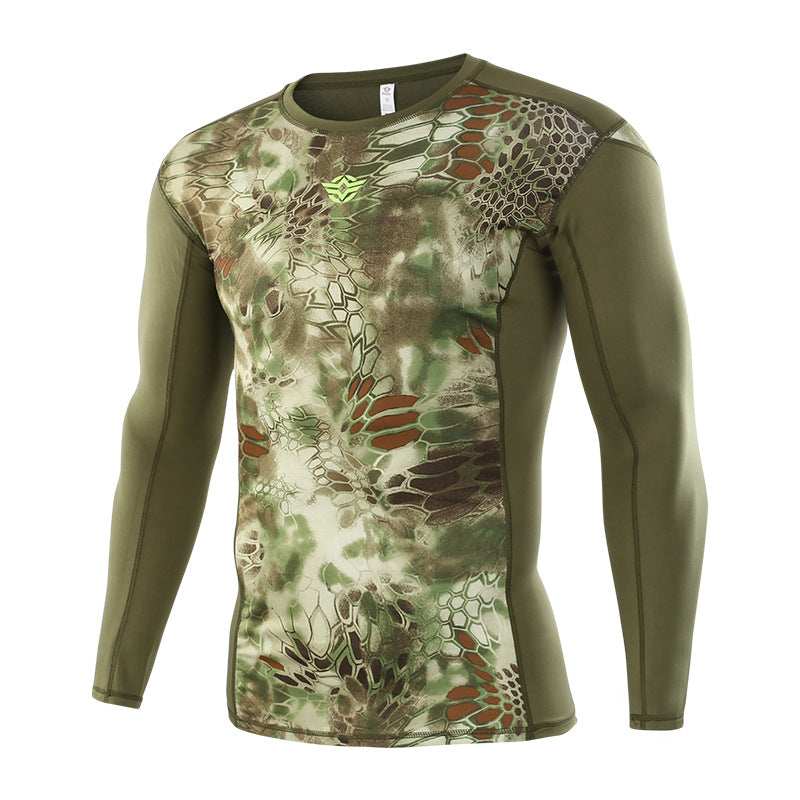 Wildking Men's Combat Long Sleeve Tactical Army Quick Dry Wicking Casual Camo T-Shirt
