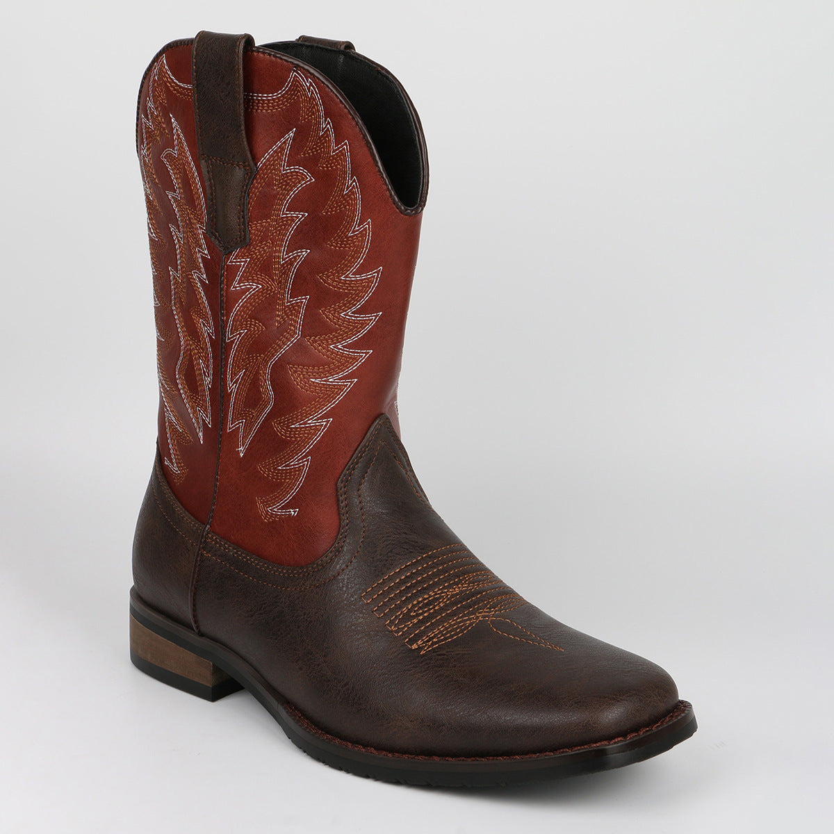 Wildking Men's Department Denim Square Toe Motorcycle Boots B6865