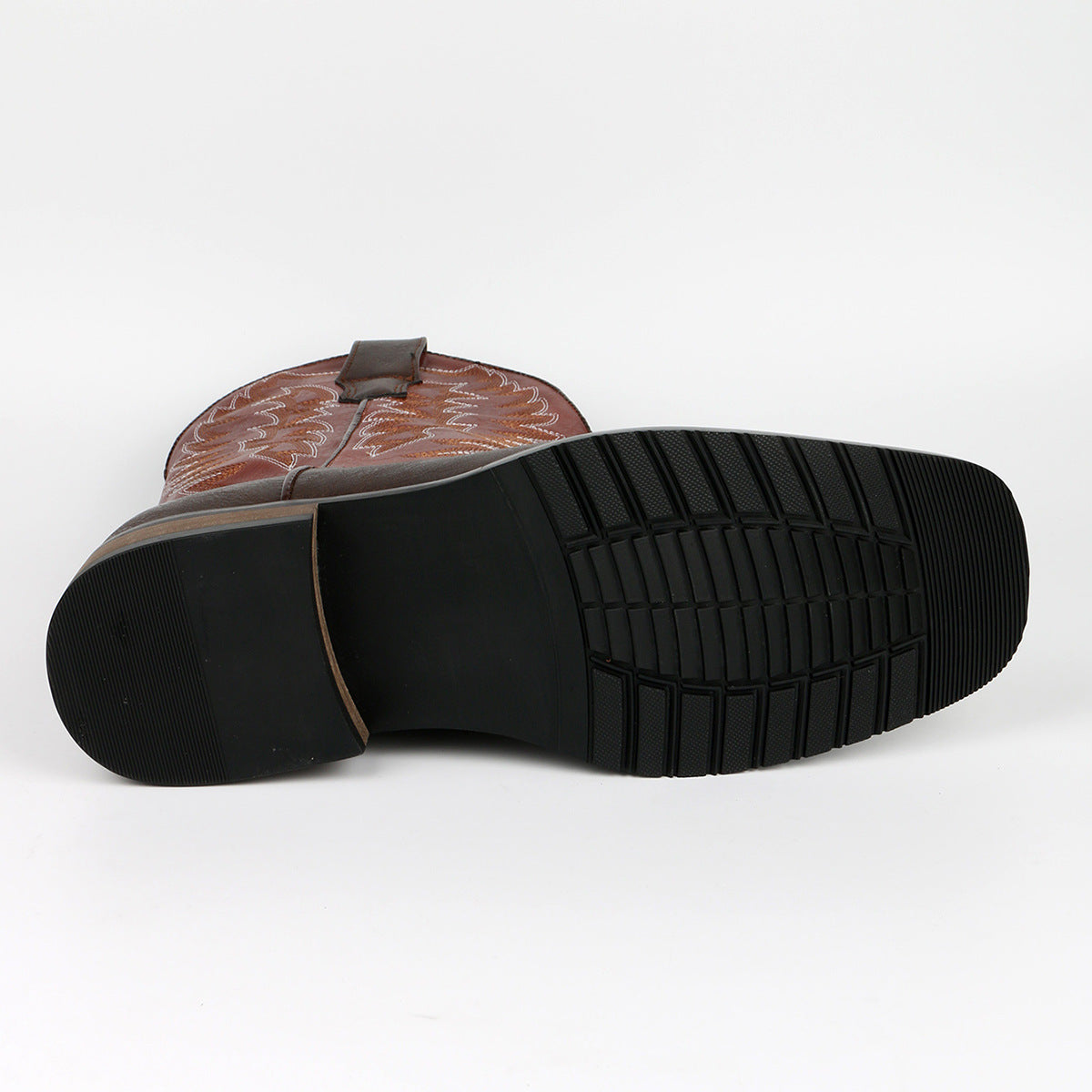 Wildking Men's Department Denim Square Toe Motorcycle Boots B6865