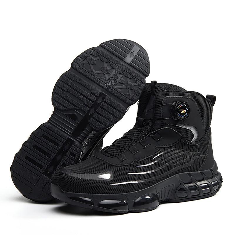 Wildking Men's High Top Dial Steel Toe Safety Boots – Puncture Resistant High Top Work Shoes R050