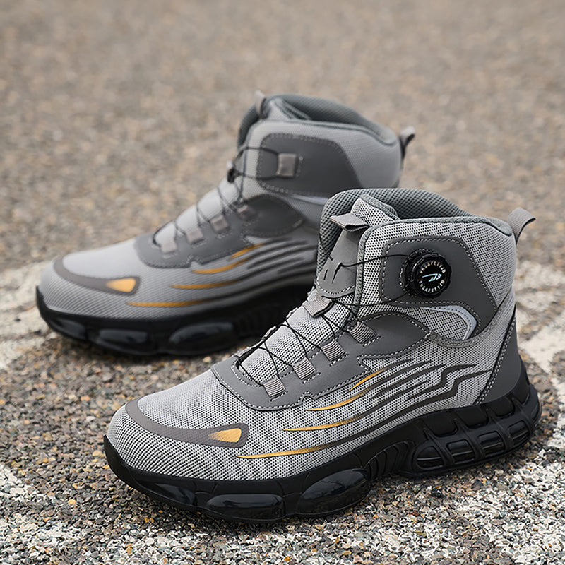 Wildking Men's High Top Dial Steel Toe Safety Boots – Puncture Resistant High Top Work Shoes R050