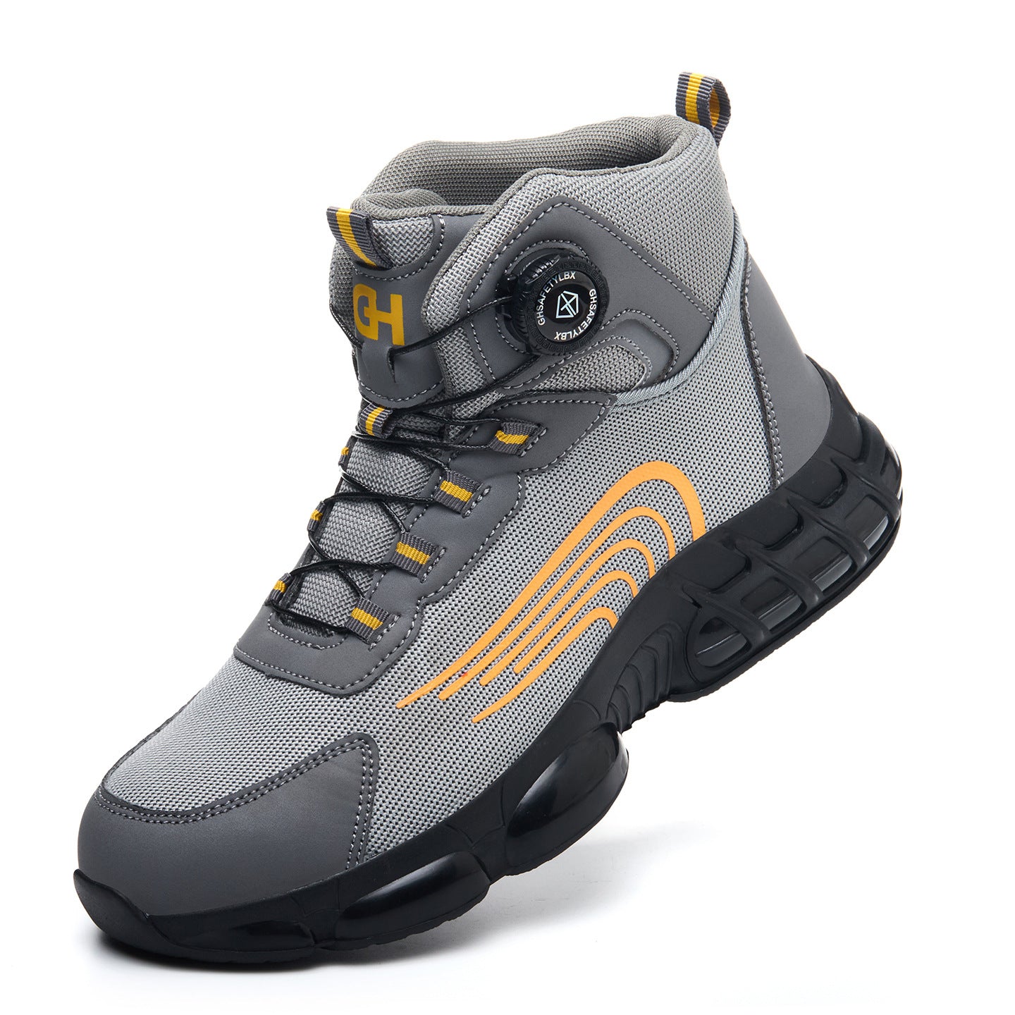 Wildking Men's High Top Dial Steel Toe Safety Boots – Puncture Resistant High Top Work Shoes R050