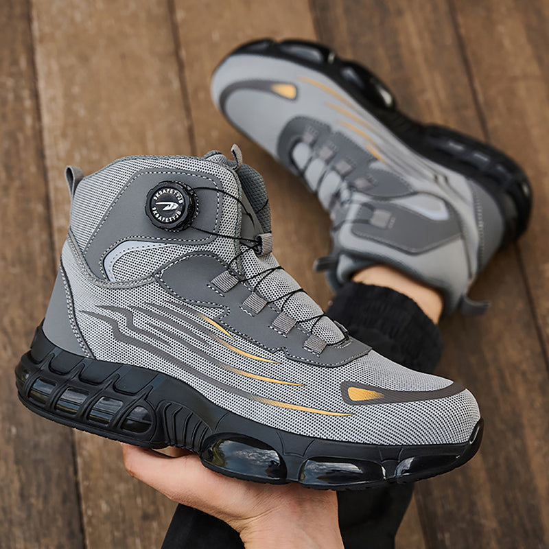 Wildking Men's High Top Dial Steel Toe Safety Boots – Puncture Resistant High Top Work Shoes R050