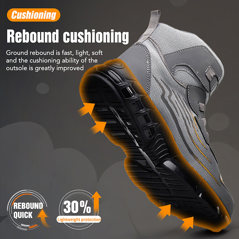 Wildking Men's High Top Dial Steel Toe Safety Boots – Puncture Resistant High Top Work Shoes R050