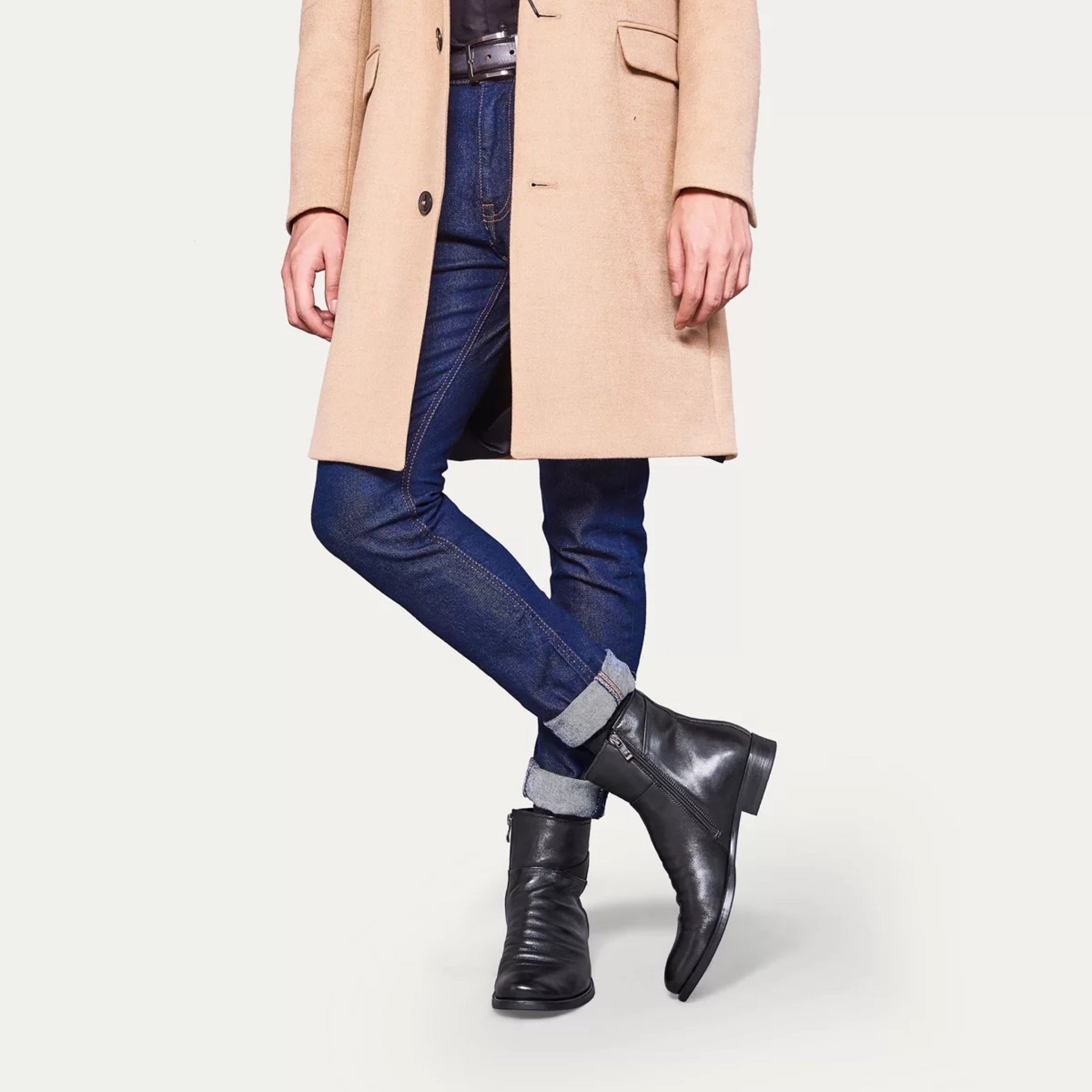 Wildking Men's Embroidered Side Zipper Leather Dress Knight Boots 4997