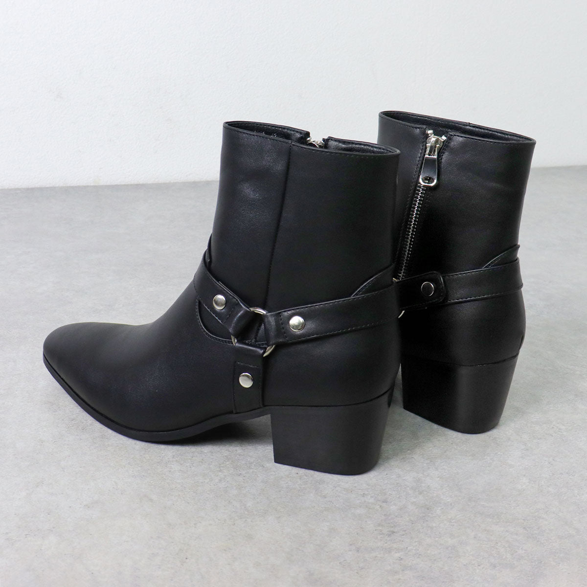 Wildking Men's Fashion Boots High Heel Chain Pointed Toe Chelsea Boots B7005