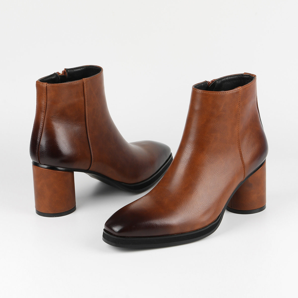 Wildking Men's Fashion Gentleman High Heel Elastic Chelsea Boots B7010