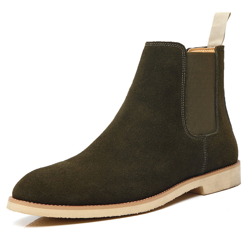 Wildking Men's Genuine Leather Autumn and Winter Chelsea Boots