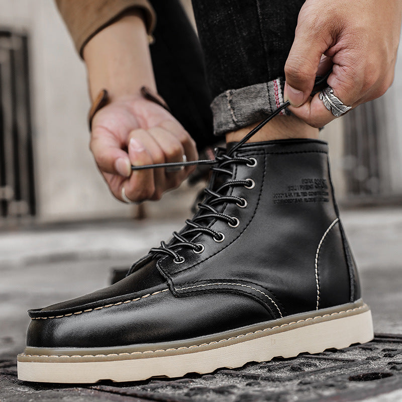 Wildking Men’s Genuine Leather British Workwear Martin Boots C4012