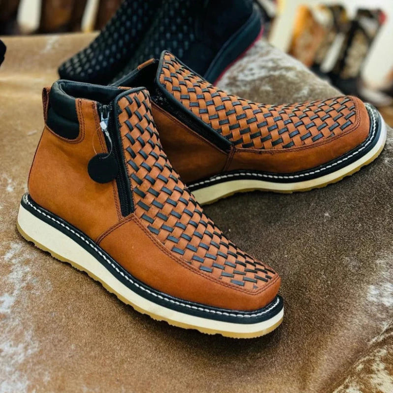 Wildking Men's Handmade Side Zip Western Cowboy Boots 1086