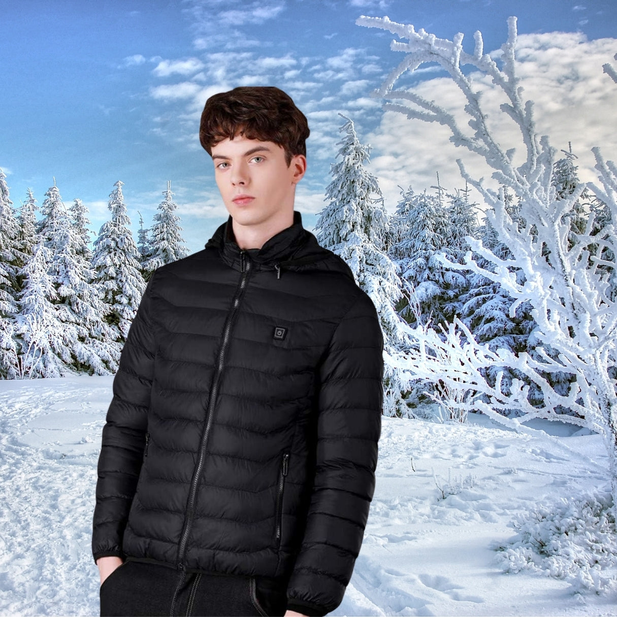 Wildking Men's Heated Long-Lasting Warm Jacket - Black