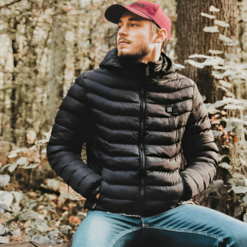 Wildking Men's Heated Long-Lasting Warm Jacket - Black