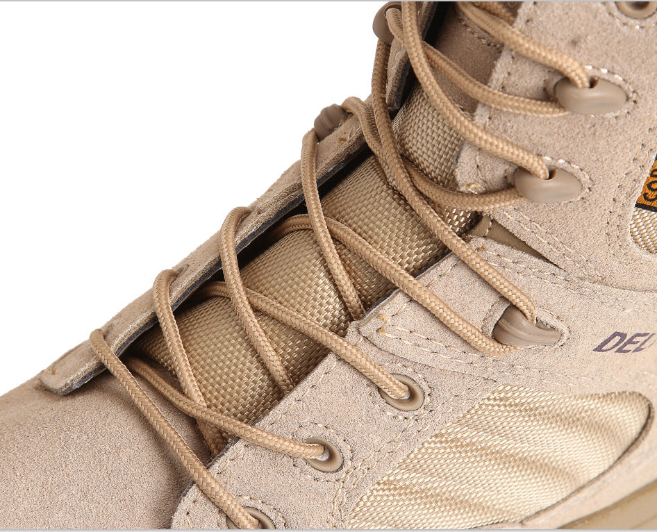 Wildking Men's High-Top Outdoor Waterproof and Non-Slip Combat Hiking Boots