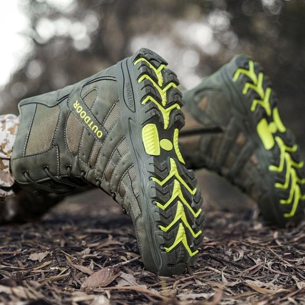 Wildking Men's High-Top Wear-Resistant Anti-Slip Off-Road Combat Boots A05