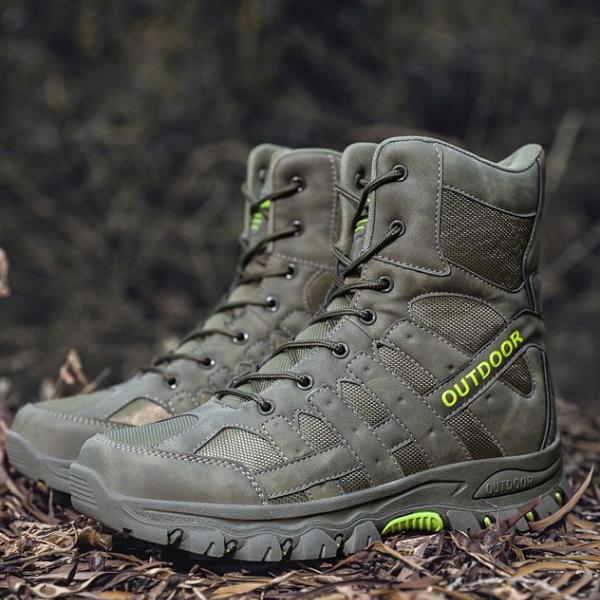 Wildking Men's High-Top Wear-Resistant Anti-Slip Off-Road Combat Boots A05