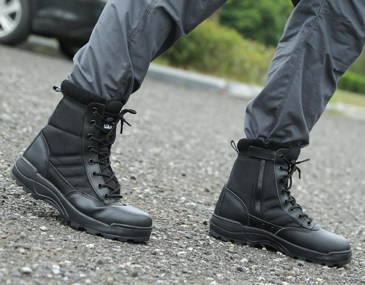 Wildking Men's High Top Breathable Hiking Combat Boots 1115