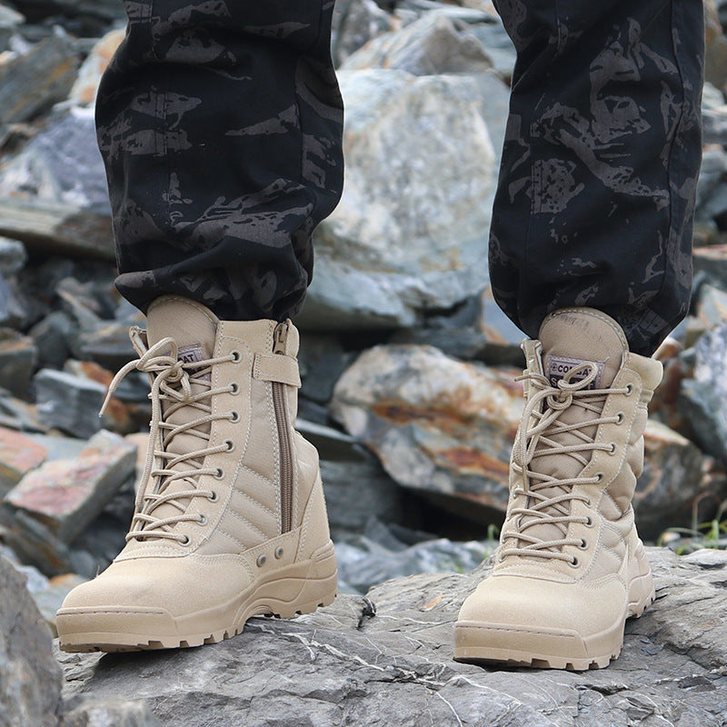 Wildking Men's High Top Breathable Hiking Combat Boots 1115