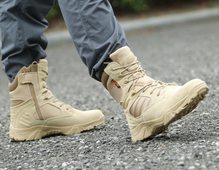 Wildking Men's High Top Breathable Hiking Combat Boots 1206