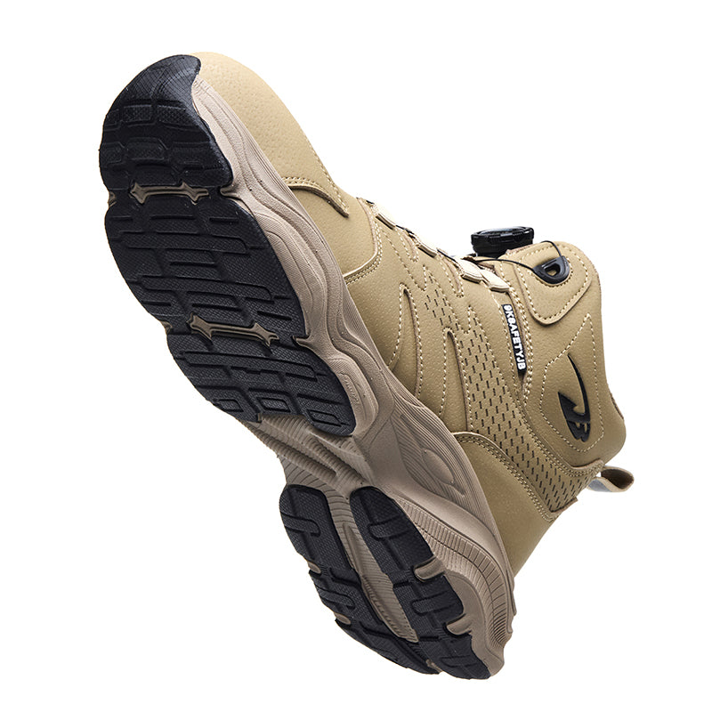 Wildking Men's High Top Steel Toe Safety Boots with Dial System – Puncture Resistant Work Boots R052