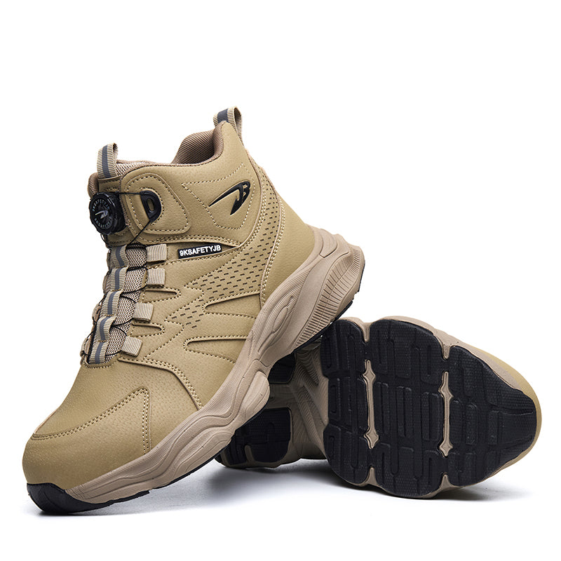 Wildking Men's High Top Steel Toe Safety Boots with Dial System – Puncture Resistant Work Boots R052