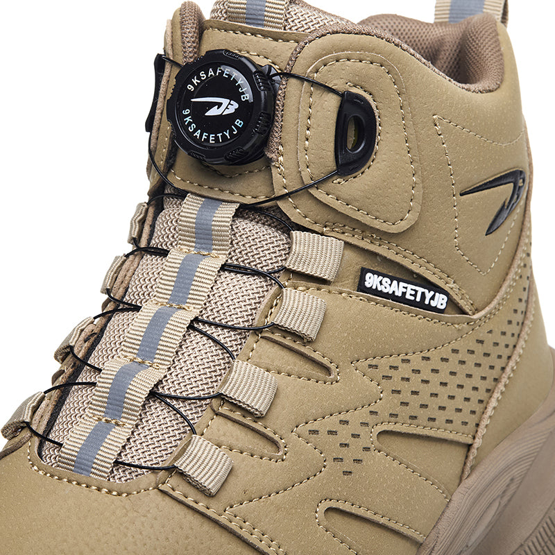 Wildking Men's High Top Steel Toe Safety Boots with Dial System – Puncture Resistant Work Boots R052