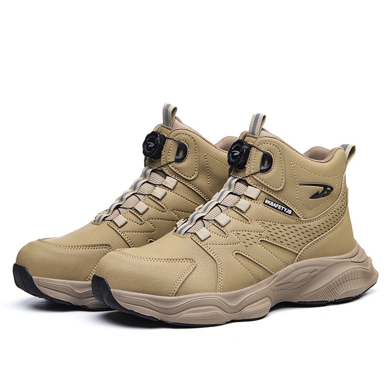 Wildking Men's High Top Steel Toe Safety Boots with Dial System – Puncture Resistant Work Boots R052