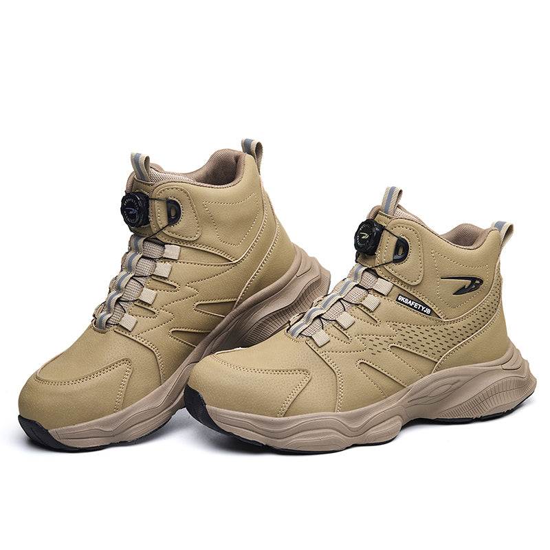 Wildking Men's High Top Steel Toe Safety Boots with Dial System – Puncture Resistant Work Boots R052