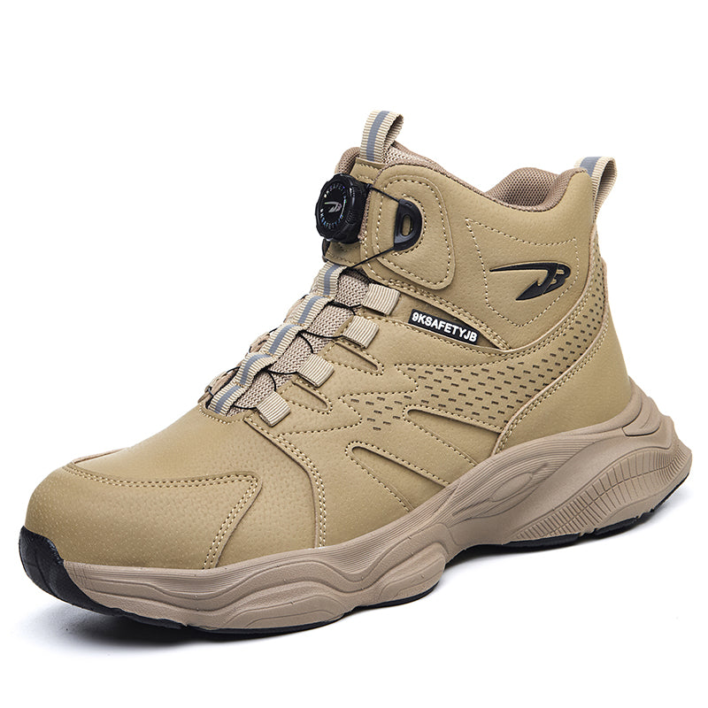 Wildking Men's High Top Steel Toe Safety Boots with Dial System – Puncture Resistant Work Boots R052