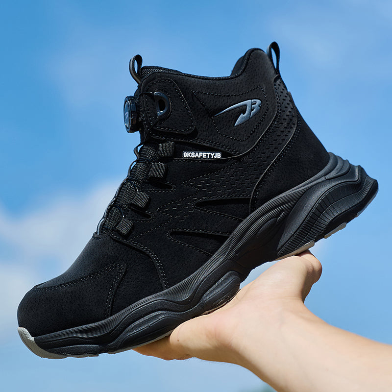 Wildking Men's High Top Steel Toe Safety Boots with Dial System – Puncture Resistant Work Boots R052