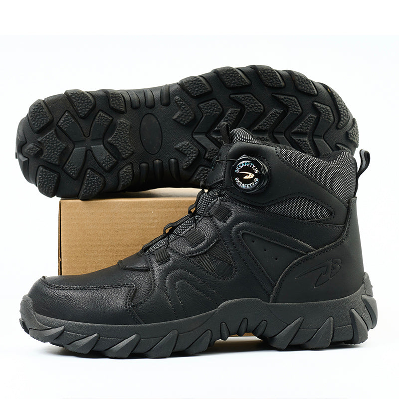 Wildking Men's High Top Steel Toe Safety Boots with Dial System – Puncture Resistant Work Boots R055