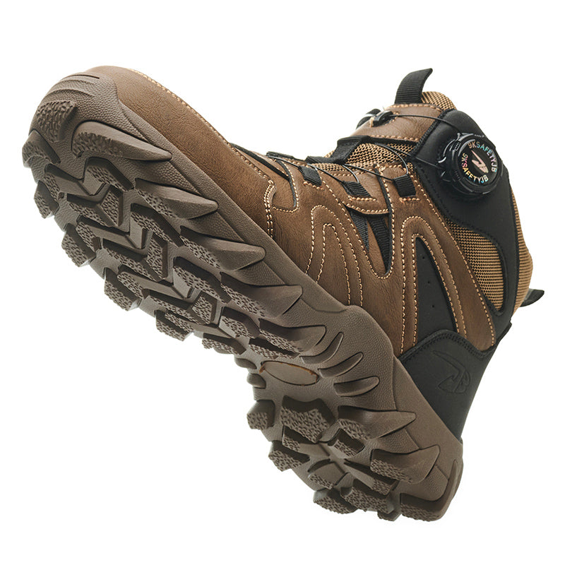 Wildking Men's High Top Steel Toe Safety Boots with Dial System – Puncture Resistant Work Boots R055