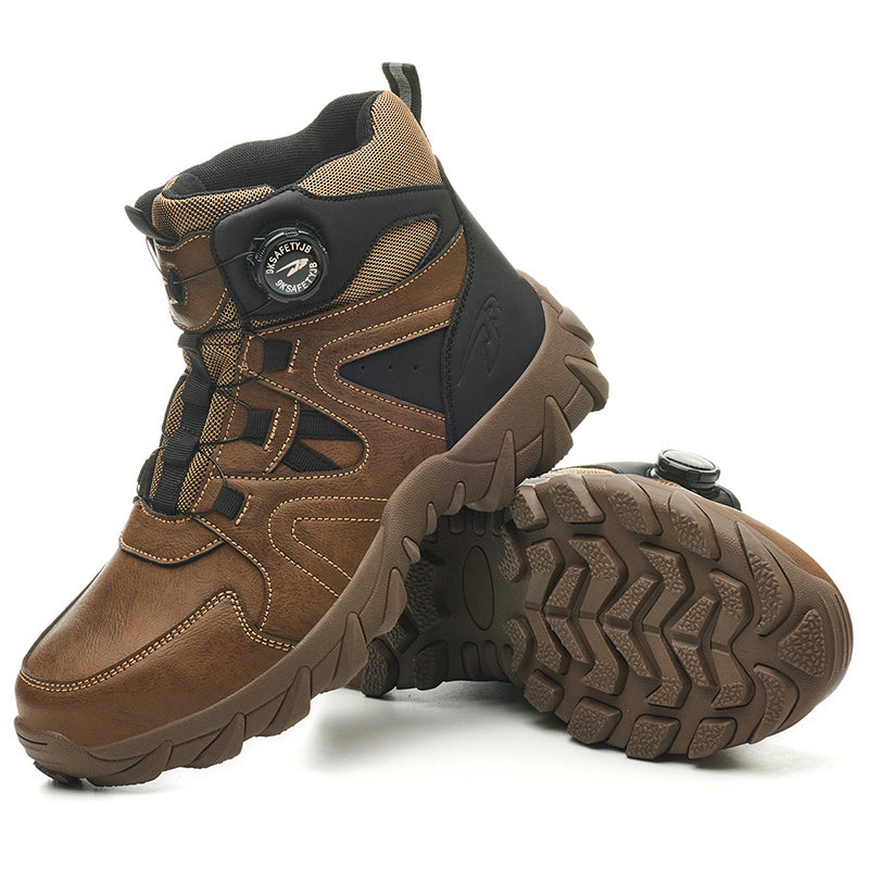 Wildking Men's High Top Steel Toe Safety Boots with Dial System – Puncture Resistant Work Boots R055