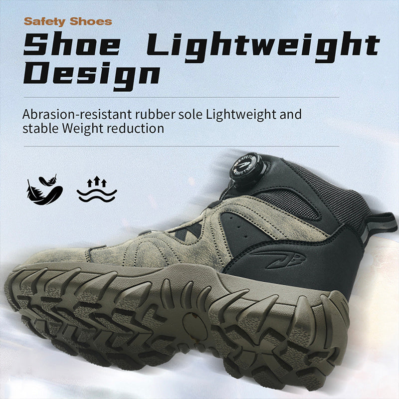 Wildking Men's High Top Steel Toe Safety Boots with Dial System – Puncture Resistant Work Boots R055