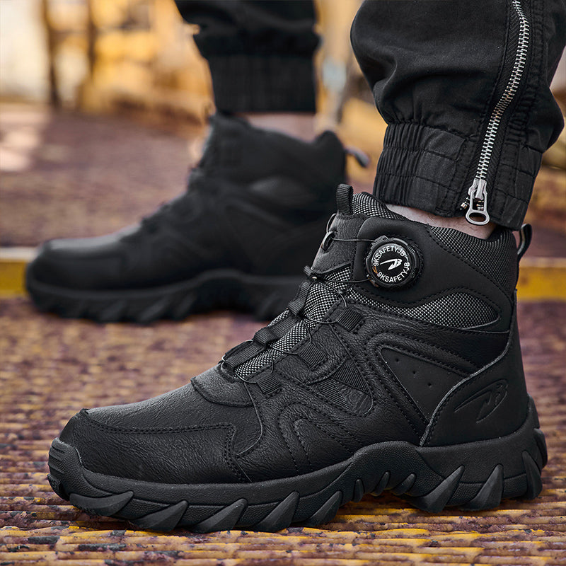 Wildking Men's High Top Steel Toe Safety Boots with Dial System – Puncture Resistant Work Boots R055