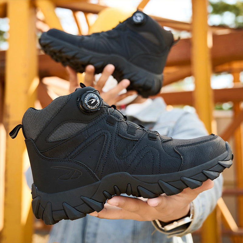 Wildking Men's High Top Steel Toe Safety Boots with Dial System – Puncture Resistant Work Boots R055