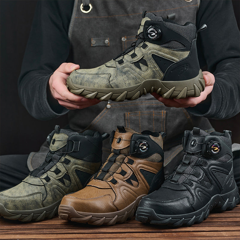 Wildking Men's High Top Steel Toe Safety Boots with Dial System – Puncture Resistant Work Boots R055