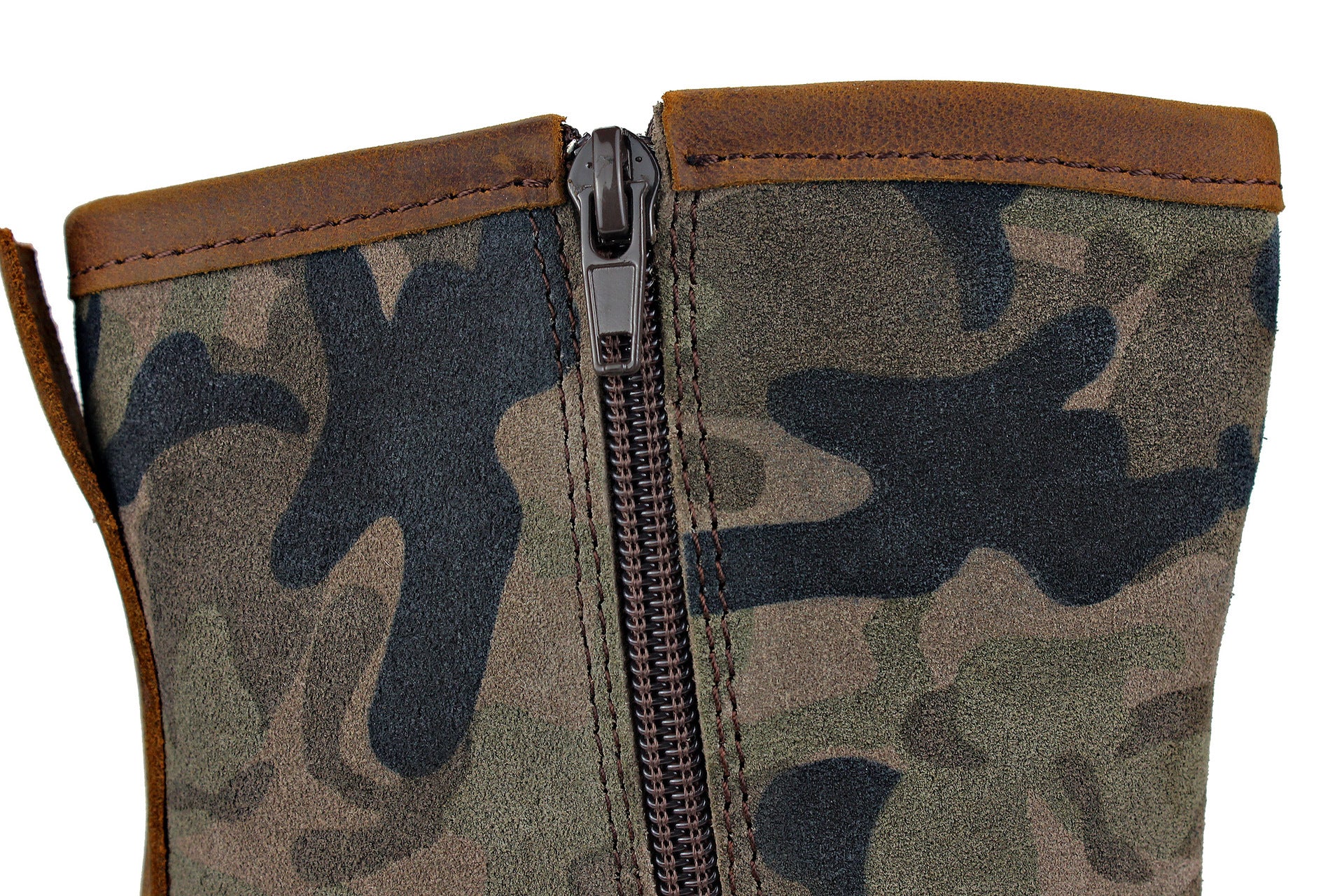 Wildking Men's High-Top Vintage Metal Buckle Round Toe Cowboy Boots 5008-2