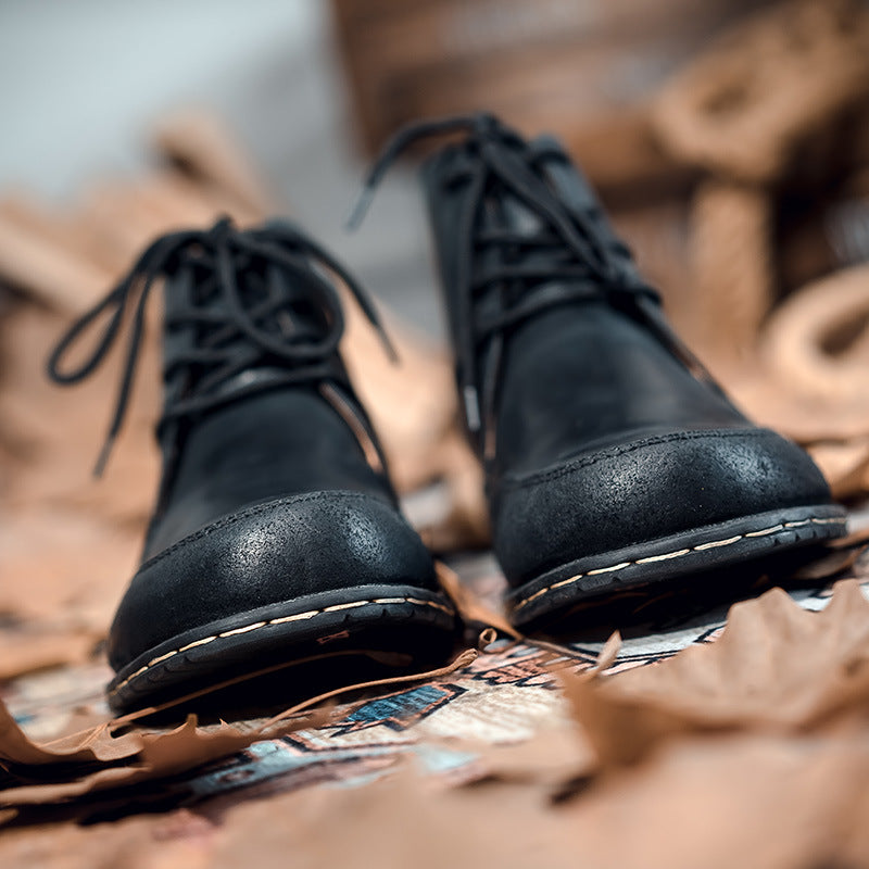 Wildking Men's Knight Series Large-Size Western Cowboy Leather Boots 5507