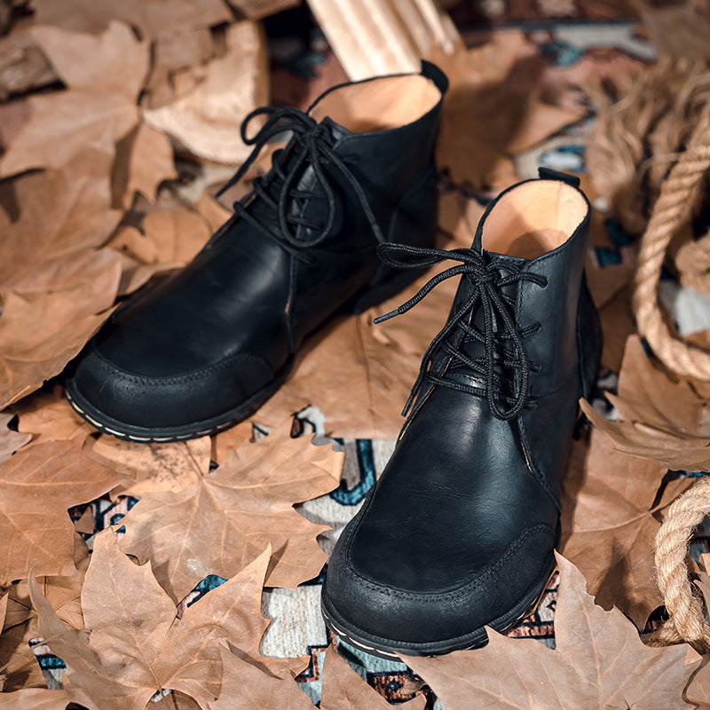 Wildking Men's Knight Series Large-Size Western Cowboy Leather Boots 5507