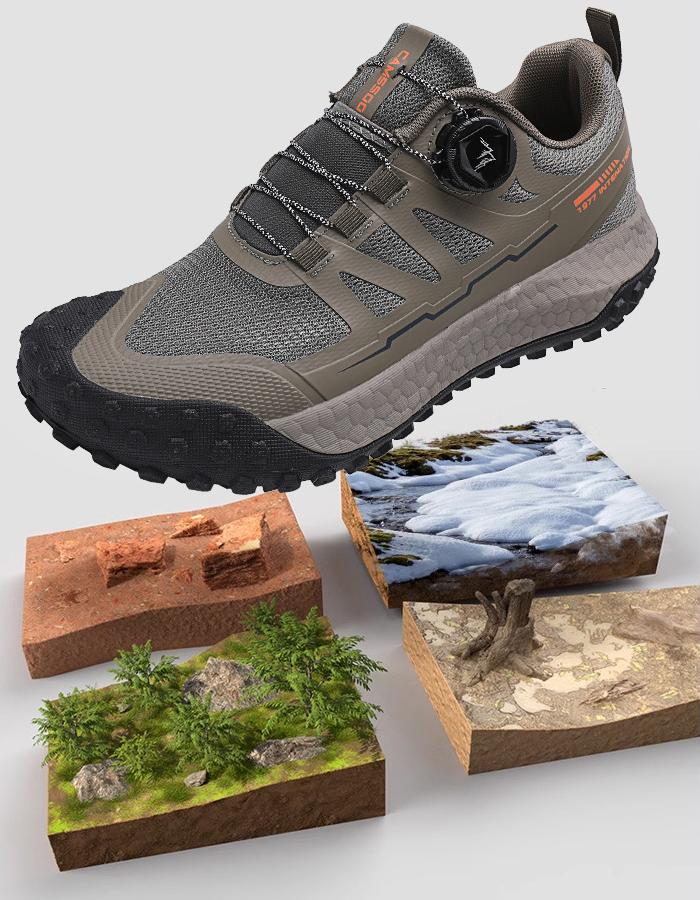 Wildking Men's Knob Elastic Buckle Sneakers D3014