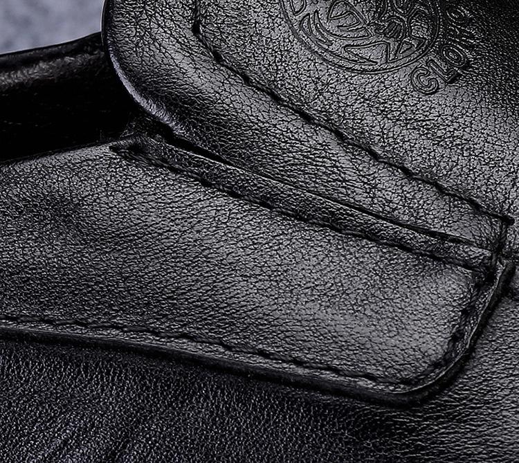 Wildking Men's Leather Business Casual Slip-On Leather Loafers 7.0