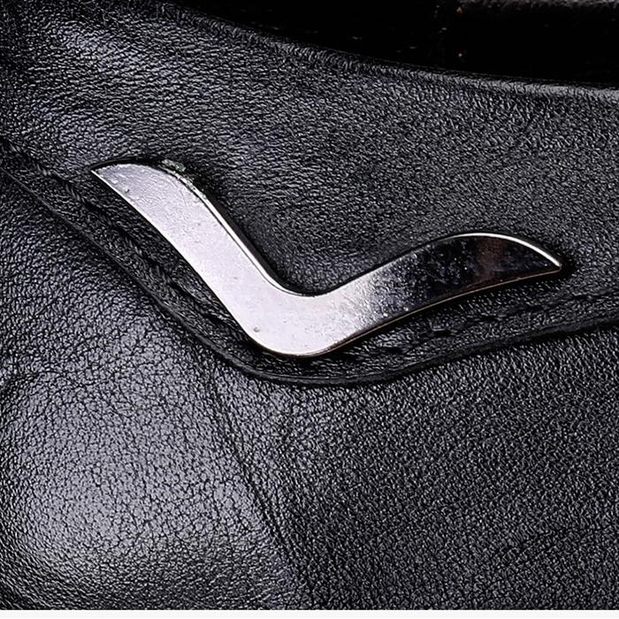 Wildking Men's Leather Business Casual Slip-On Leather Loafers 7.0