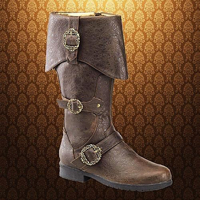 Wildking Men's Medieval Viking Leather Boots B1058