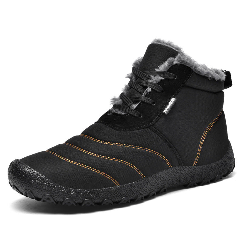 Wildking Men’s Mid-Top Thickened Barefoot Snow Boots C4011