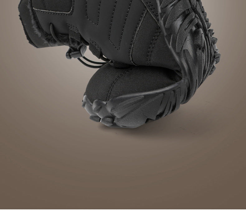 Wildking Men’s Mid-Top Thickened Non-Slip Barefoot Snow Boots A108