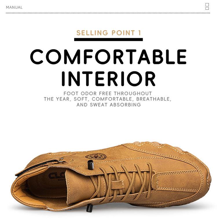 Wildking Men's Mid Wear-resistant Comfortable Soft-soled Ankle Chukka Boots